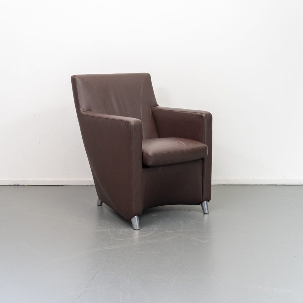 Leolux Dolcinea Fauteuil Bruin Leer, Huis en Inrichting, Fauteuils, Niet ingevuld, Zo goed als nieuw, Niet ingevuld, Niet ingevuld