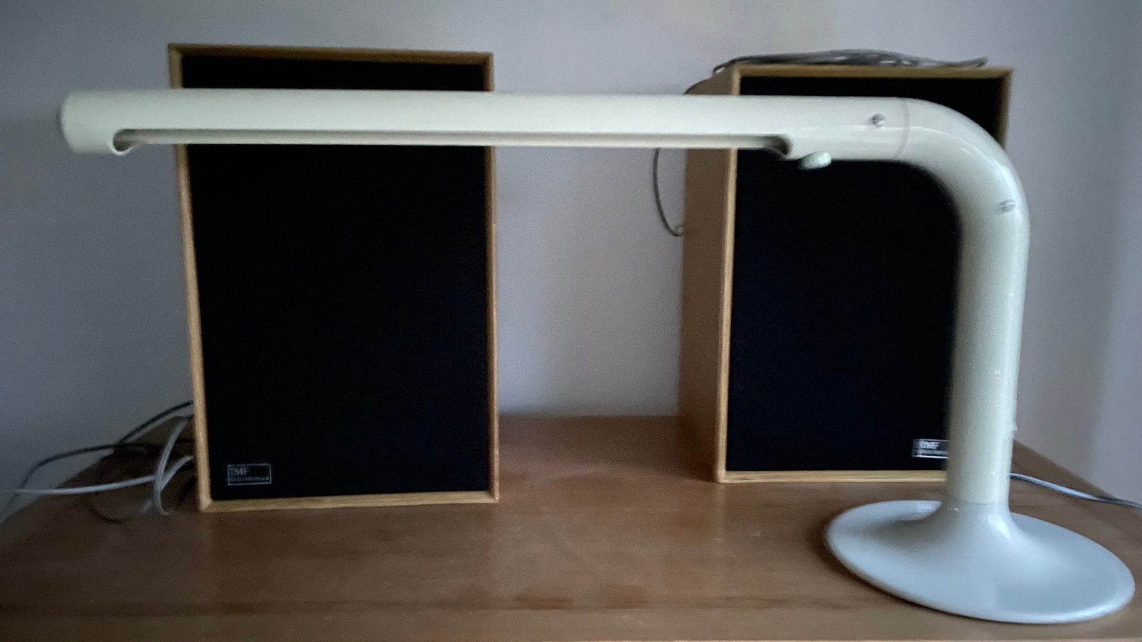 Tuben tube bureaulamp vintage 1970s jaren 70 space age, Ophalen, Bureaulamp, Vintage, Wit