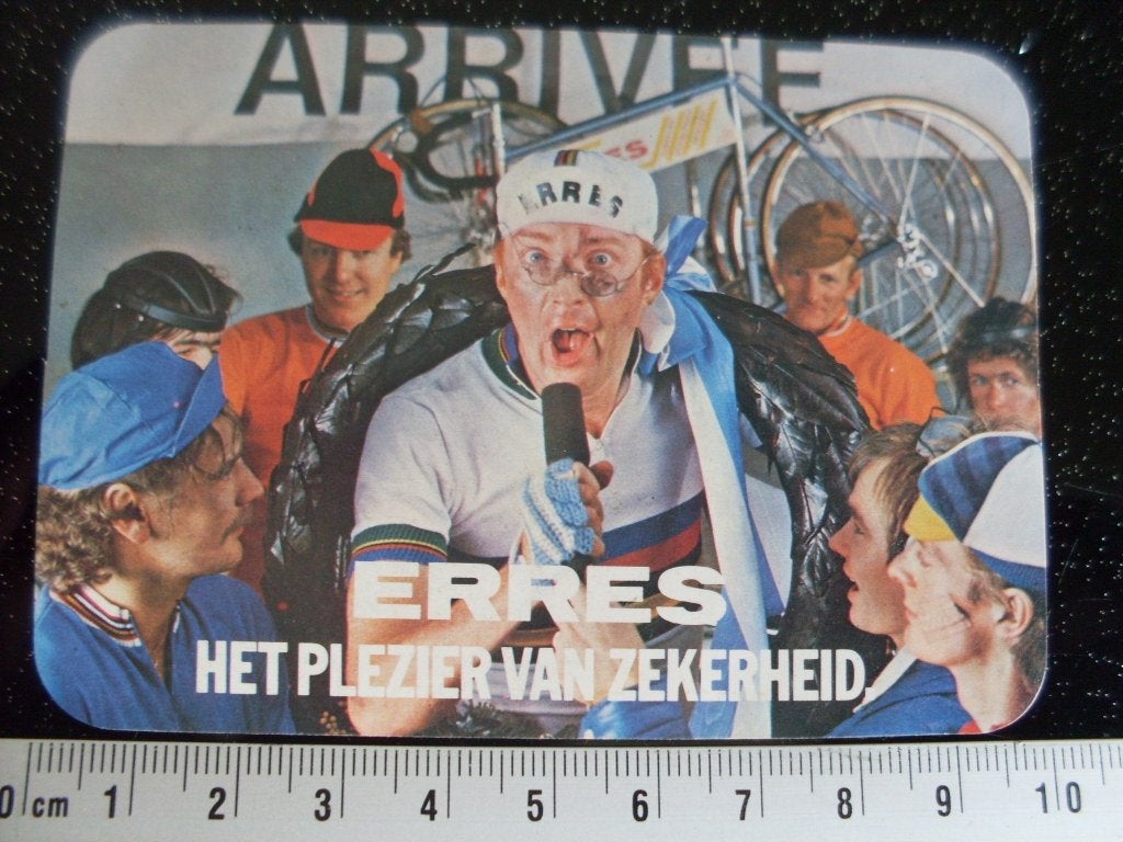 sticker erres Andre van Duin wielrennen cycling verslaggever, Verzamelen, Stickers, Verzenden, Zo goed als nieuw