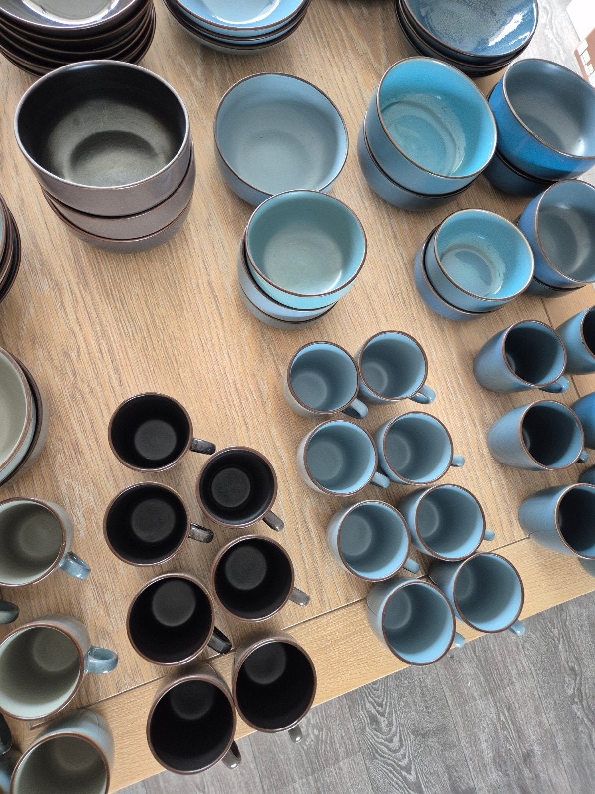 servies Elin Action donkerblauw 30 delen, Ophalen, Aardewerk, Overige stijlen, Compleet servies