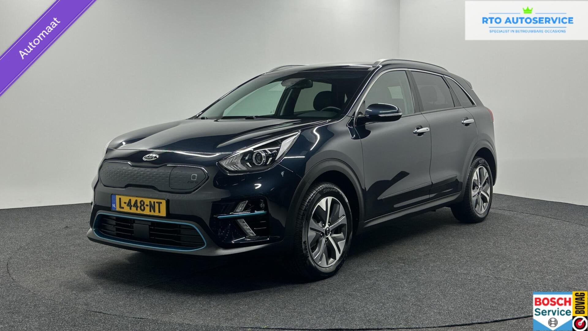 Kia e-Niro DynamicLine 39 kWh NAVI CAMERA CARPLAY ADAPTIEF C, 136 pk, Gebruikt, Met garantie (alle), Blauw