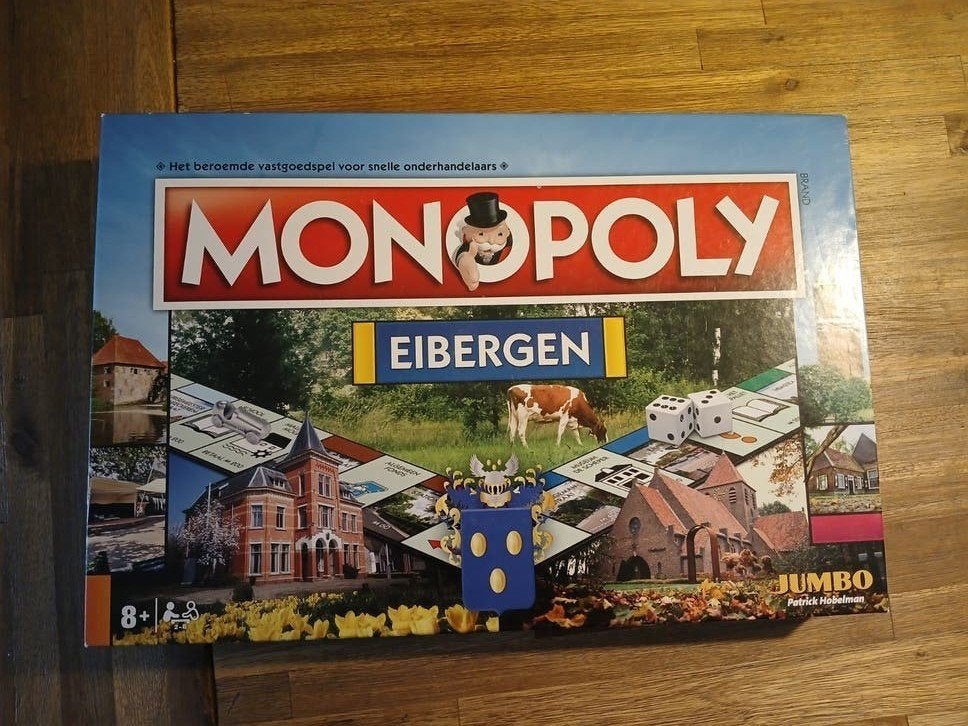 Monopoly Eibergen - Zo goed als nieuw, Hobby en Vrije tijd, Gezelschapsspellen | Bordspellen, Vijf spelers of meer, Ophalen of Verzenden