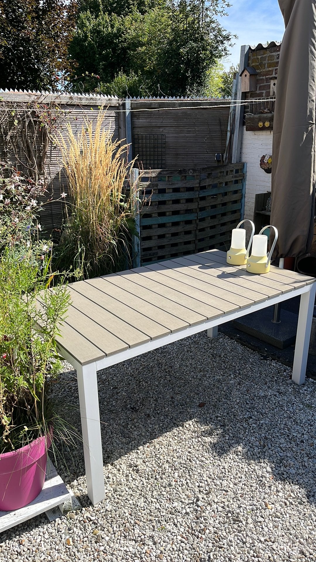 Tuintafel onderhoudsvrij, Tuin en Terras, Tuintafels, Ophalen, Zo goed als nieuw, Rechthoekig, Kunststof