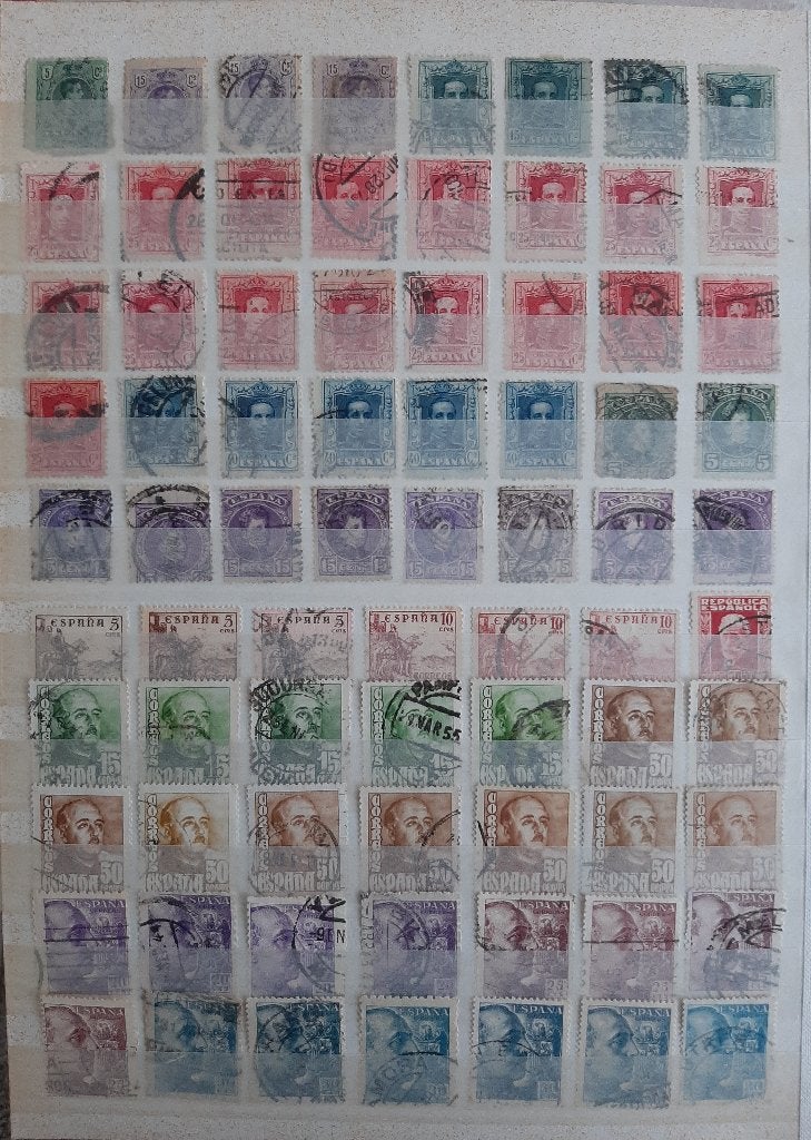 3 Kaarten Oude Klassieke Postzegels Spanje Nr. 3 Gestempeld, Postzegels en Munten, Postzegels | Europa | Spanje, Ophalen, Gestempeld