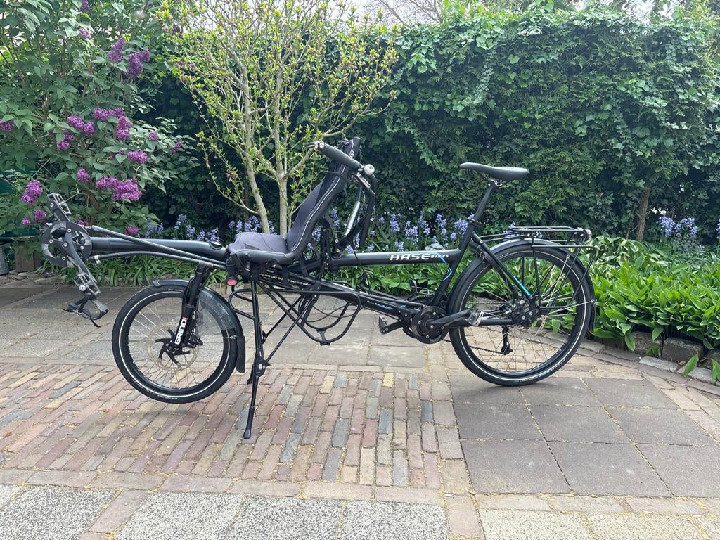 Hase Pino Allround Tandem Ligfiets, Onderstuur, Zo goed als nieuw, Schijfrem, Ophalen