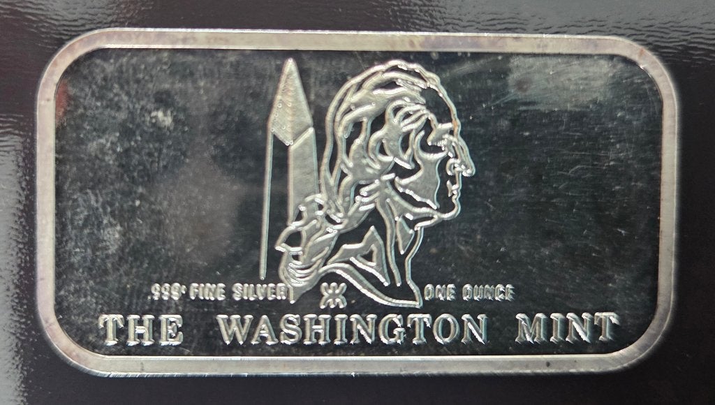 1 Troy Ounce Washington Mint zilver Baar, Postzegels en Munten, Edelmetalen en Baren, Ophalen of Verzenden, Zilver