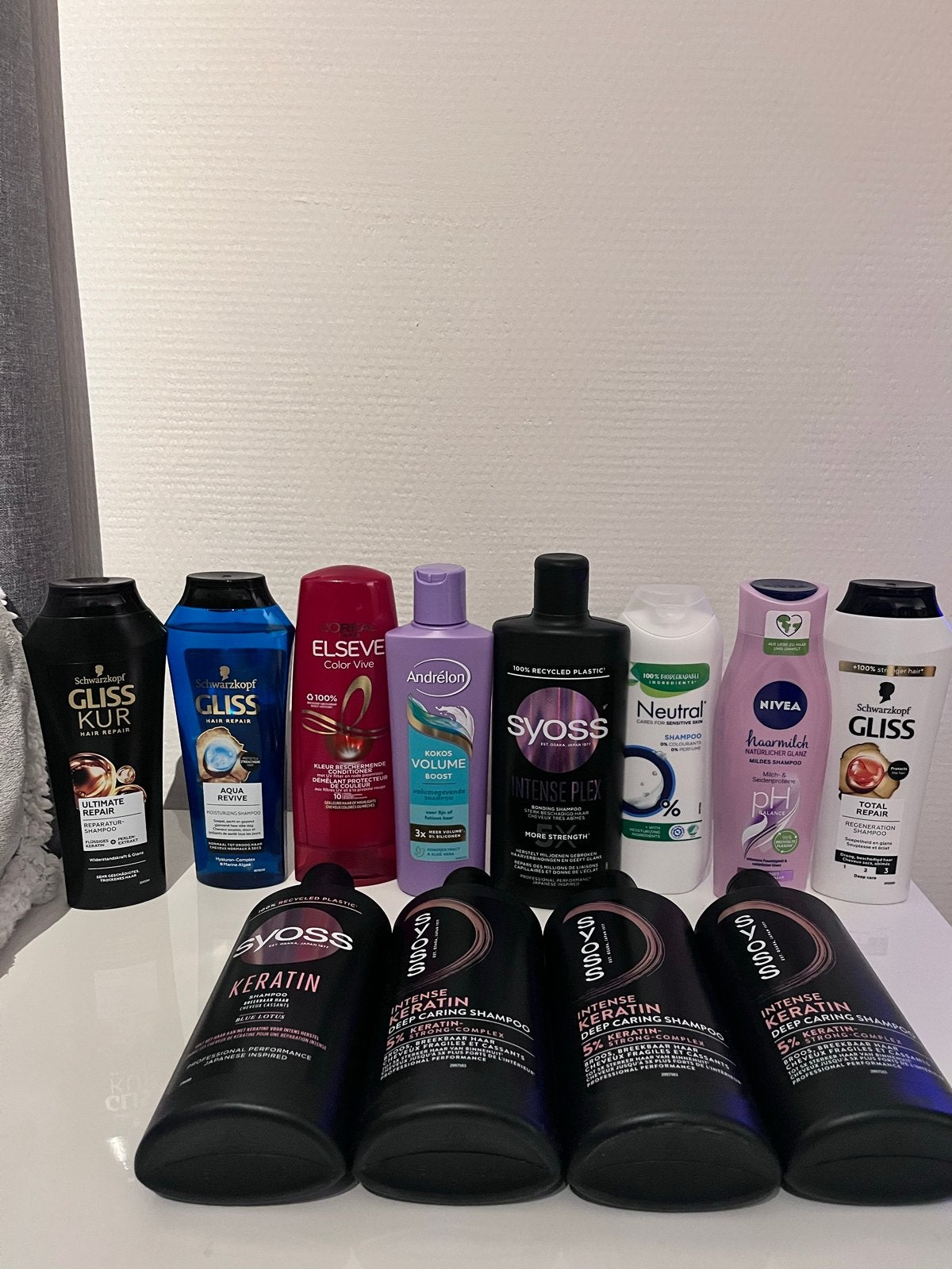 Diverse ongebruikte shampoos (o.a. Gliss Kur, Syoss, Nivea), Sieraden, Tassen en Uiterlijk, Ophalen of Verzenden, Nieuw, Shampoo of Conditioner