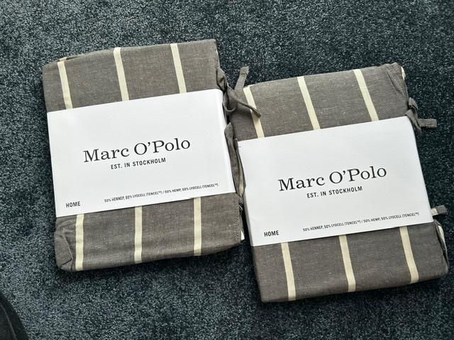 Marc O'Polo 2 Kussenslopen 60/70 Hennep - Lyocell, Info@essenzahome.nl, Overige maten, Ophalen of Verzenden, Grijs