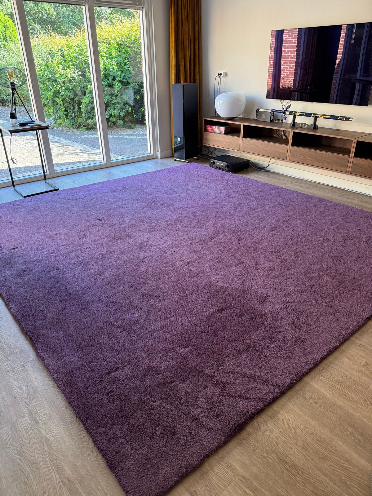 Paars vloerkleed 3x3,2m - Zware kwaliteit, Ophalen, Paars, Vierkant, 200 cm of meer
