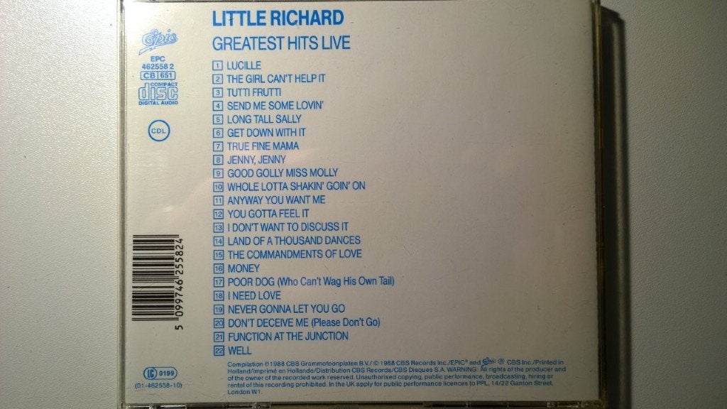 Little Richard - Greatest Hits Live, Ophalen of Verzenden, Zo goed als nieuw, Rock-'n-roll, Album
