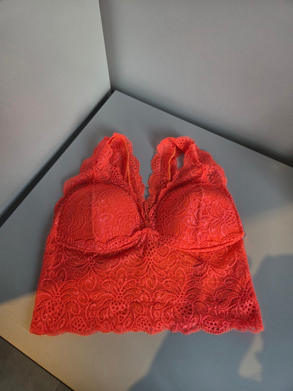 Neon Oranje Kanten Bralette, Kleding | Dames, Onbekend, Ophalen of Verzenden, Oranje, BH