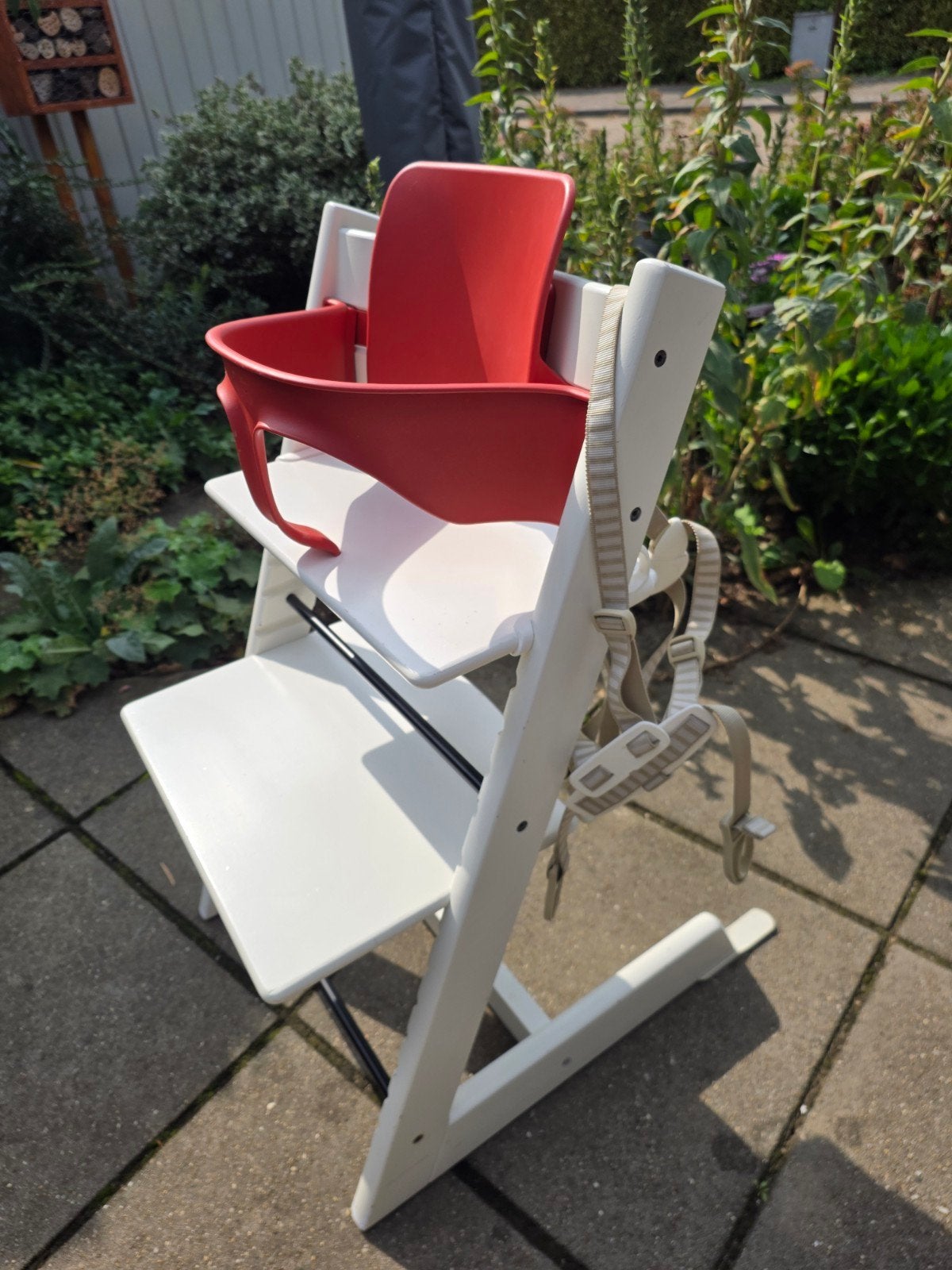 Stokke Tripp Trapp meegroeistoel met babyset en tuigjet, Kinderen en Baby's, Ophalen, Zo goed als nieuw, Meegroeistoel, Aanschuifbaar