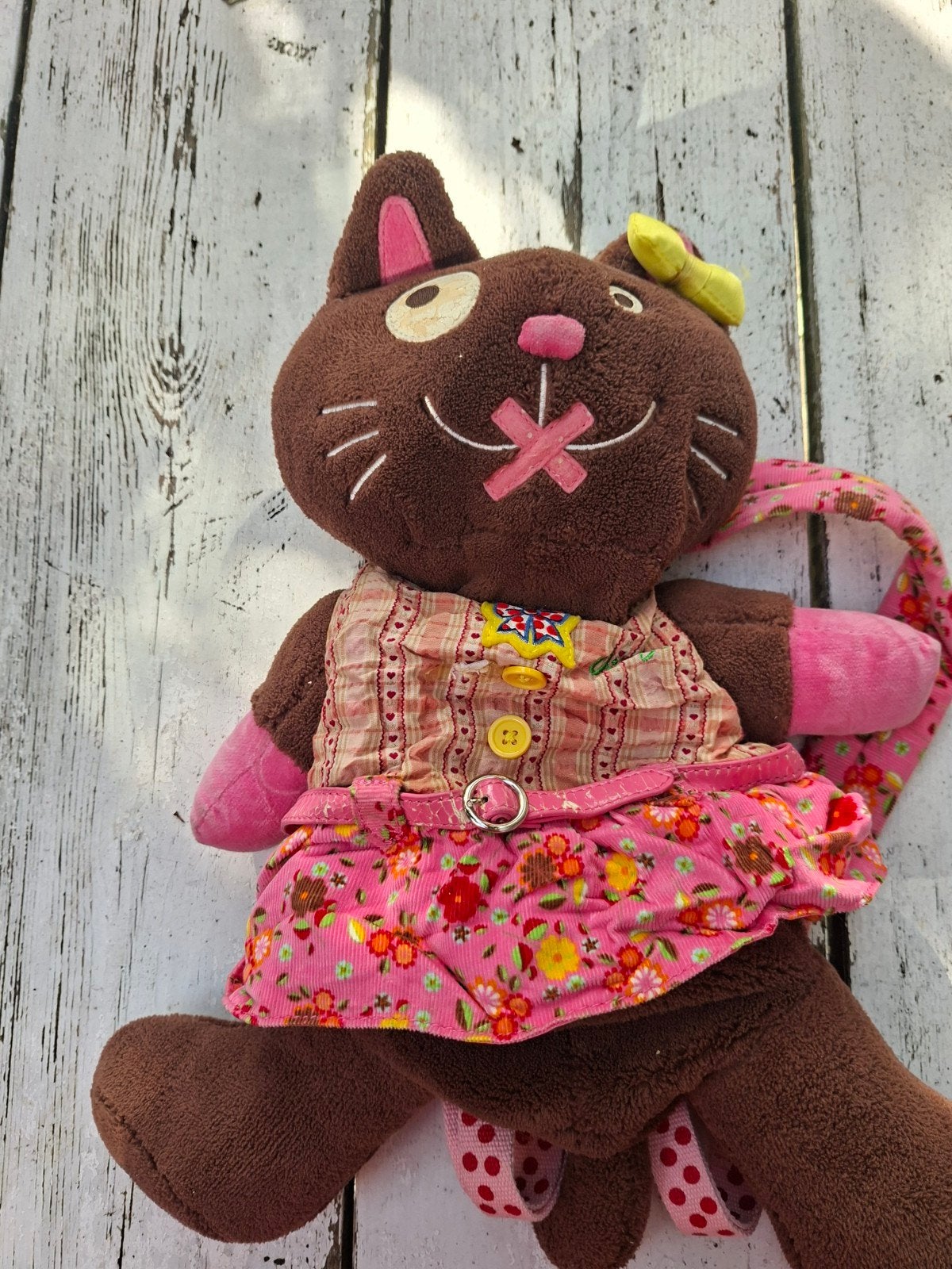 Oilily Kat Knuffel Tas - Schattige Kinderrugzak, Ophalen of Verzenden, Gebruikt, Bruin, Overige typen