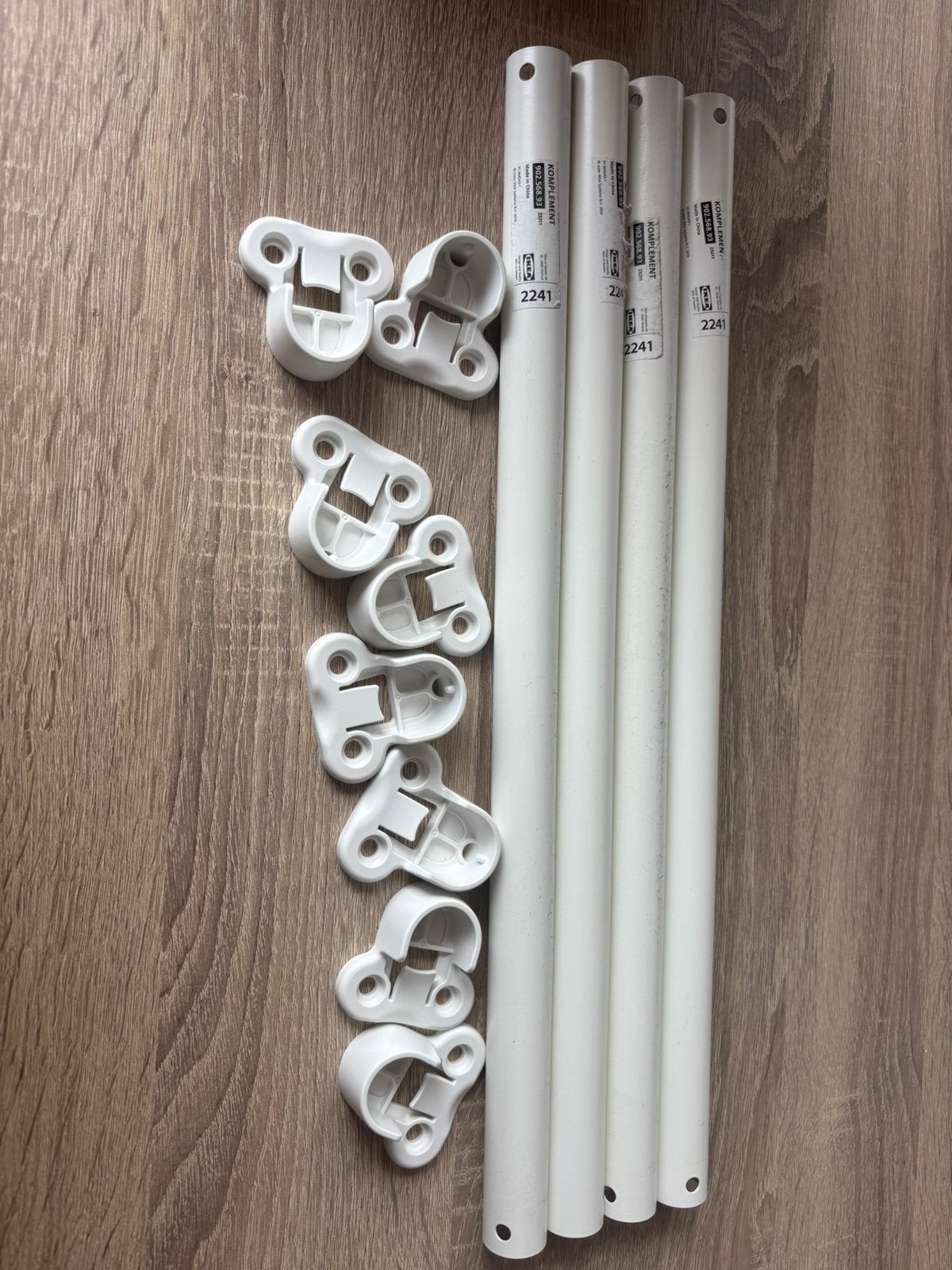 4x IKEA Komplement kleding roede 50 cm, Ophalen of Verzenden, Gebruikt, Minder dan 50 cm