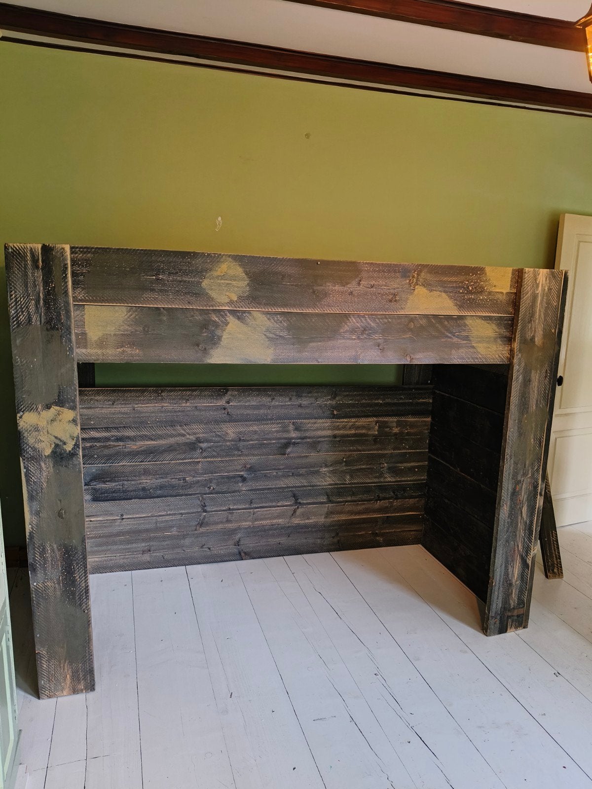 Robuuste Hoogslaper van Steigerhout - Handgemaakt, Ophalen, Gebruikt, Eenpersoons, 160 tot 180 cm