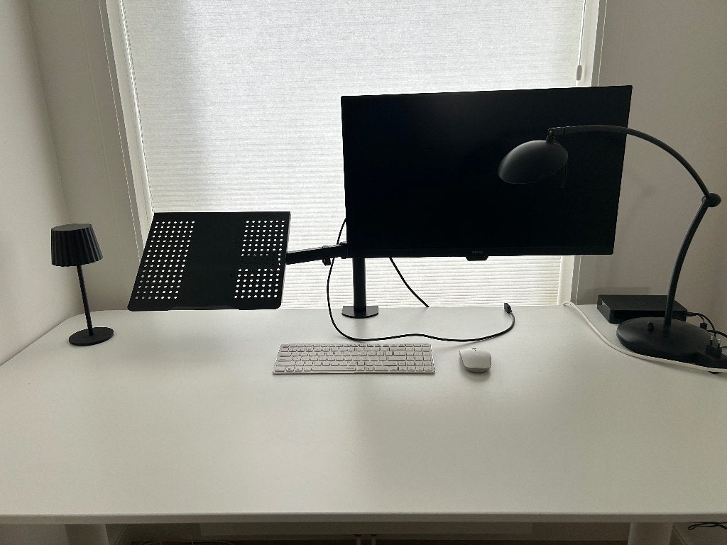 Elektrisch verstelbaar bureau, Ophalen, Zo goed als nieuw, 80 cm, 160 cm