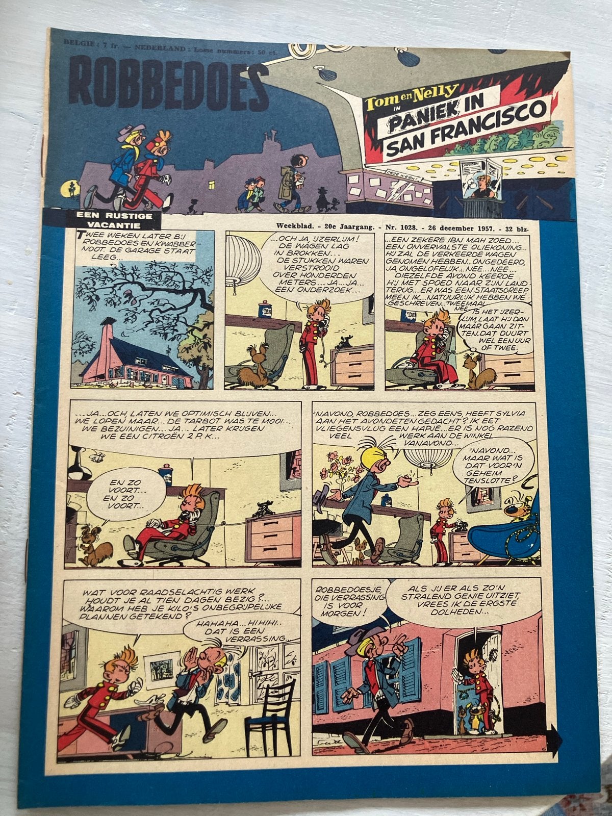 Robbedoes Weekblad - Tom en Nelly in San Francisco, Boeken, Eén stripboek, Ophalen of Verzenden, Zo goed als nieuw