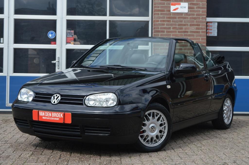 Volkswagen Golf Cabriolet 1.8 Highline | AUT - NIEUWSTAAT, Auto's, Oldtimers, Automaat, Cabriolet, Zwart, Bedrijf
