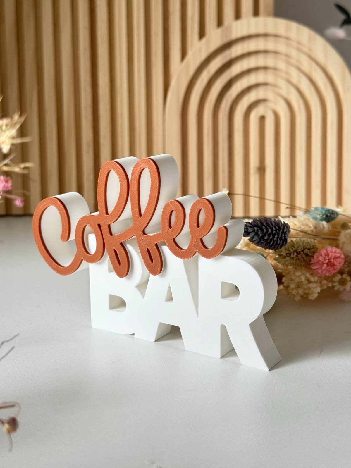 Decoratief 'Coffee Bar' bordje - Elke kleur mogelijk, Meerkleurig, Nieuw, Kunststof, Ophalen of Verzenden