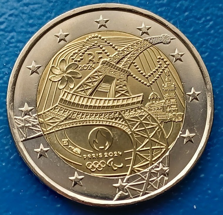 Frankrijk 2 Euro "Parijs" 2024 UNC, Verzenden, Frankrijk, 2 euro, Losse munt