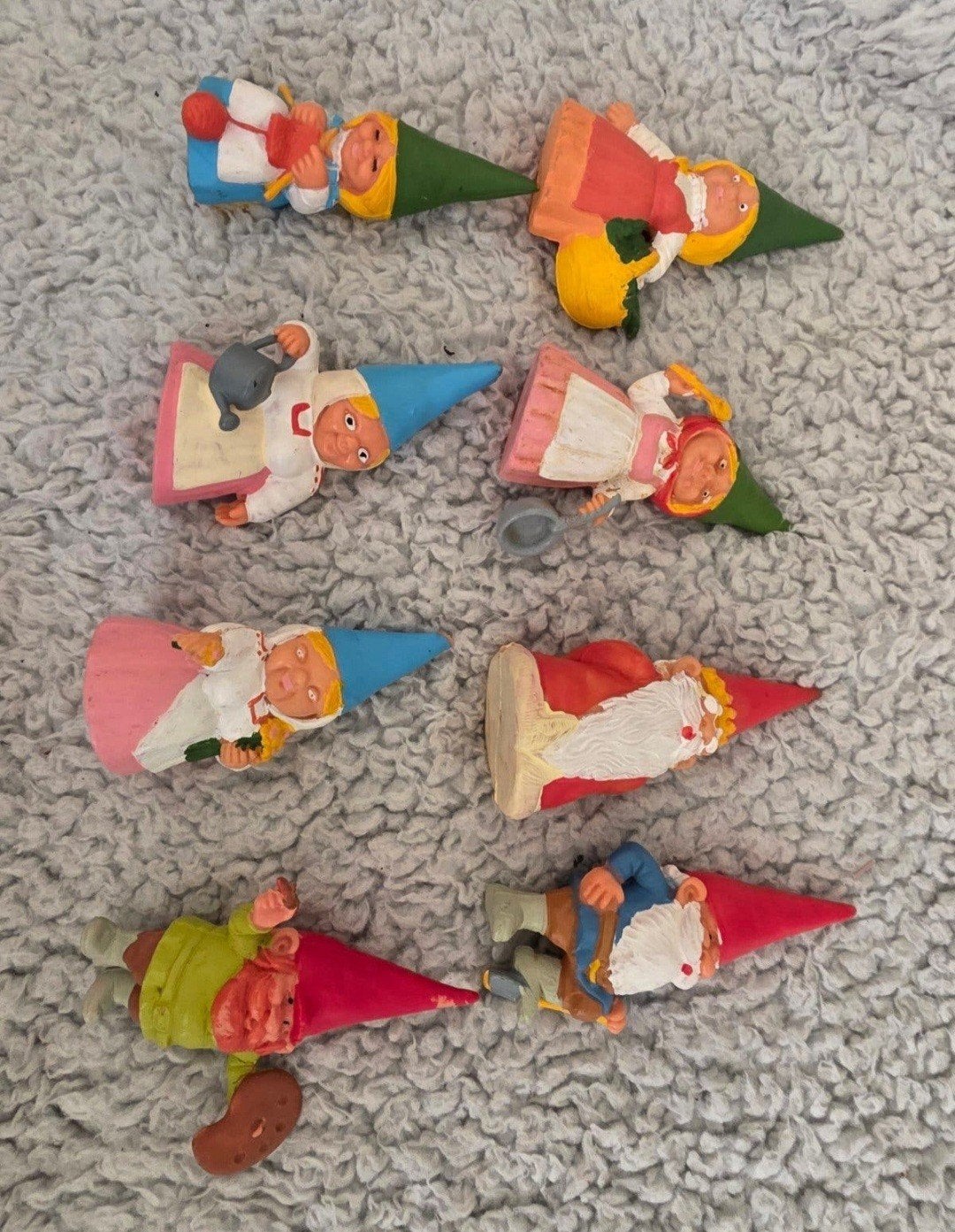 Vintage David de Kabouter beeldjes - complete set, Verzamelen, Poppetjes en Figuurtjes, Ophalen of Verzenden, Gebruikt