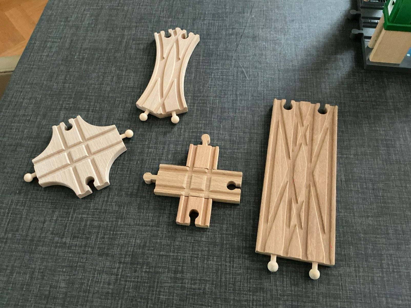 Houten spoorbaan kruising of splitsing, per stuk, Ophalen, Zo goed als nieuw