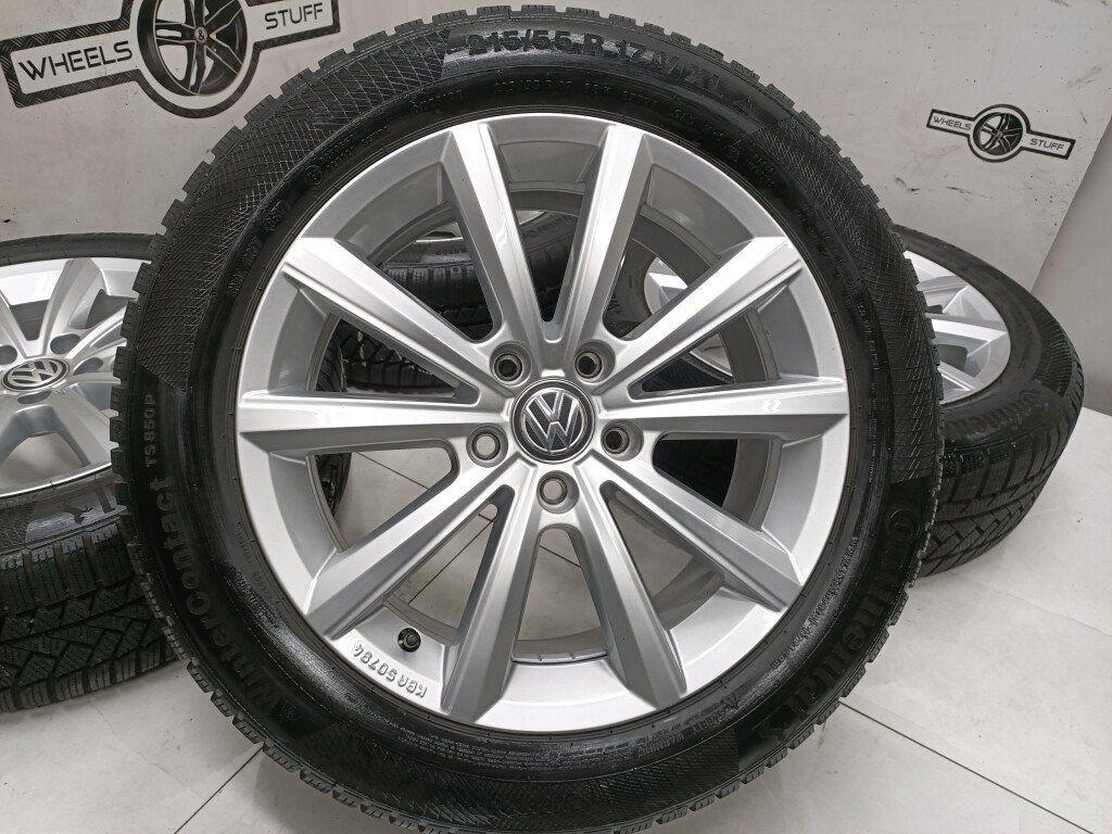 VW Merano T-Roc  passat  velgen 17"inch winterbanden 5x112, Ophalen, Gebruikt, 17 inch, Banden en Velgen