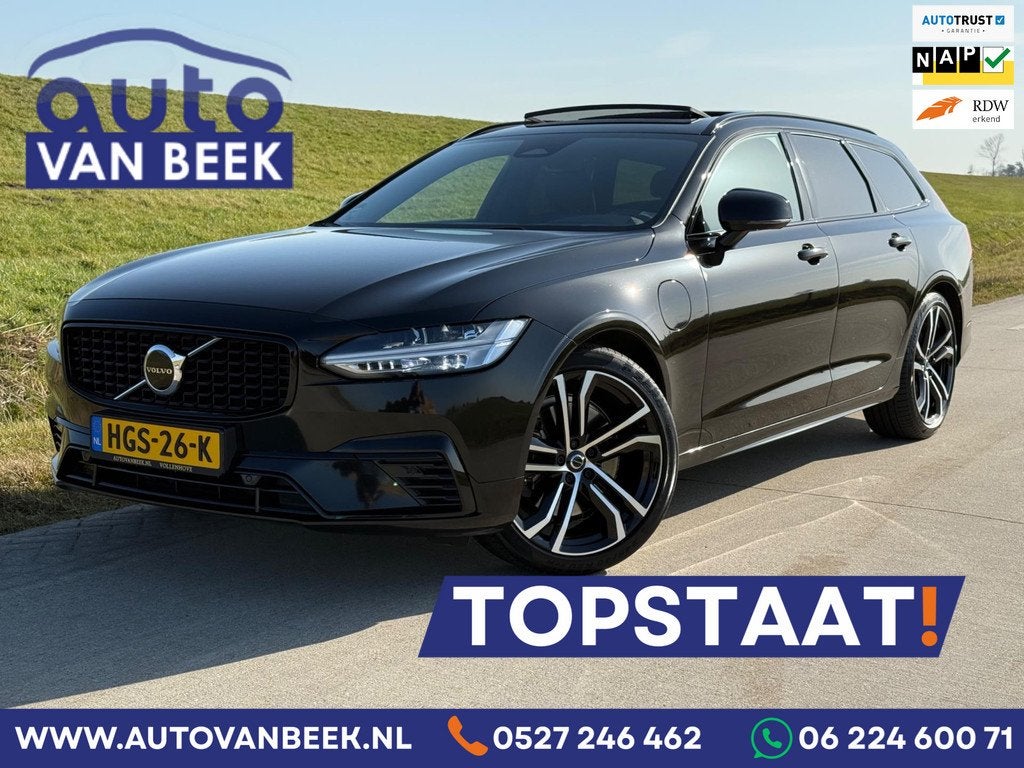 Volvo V90 2.0 T8 AWD R-Design|Facelift|H+K|Luchtvering|Pano|, Auto's, Volvo, Bedrijf, Te koop, V90, 360° camera, 4x4, ABS, Achteruitrijcamera
