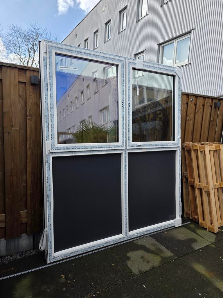 Nieuw Schüco kunststof kozijn met triple glas, Doe-het-zelf en Verbouw, Glas en Ramen, Ophalen, Nieuw, Gevelraam of Ruit