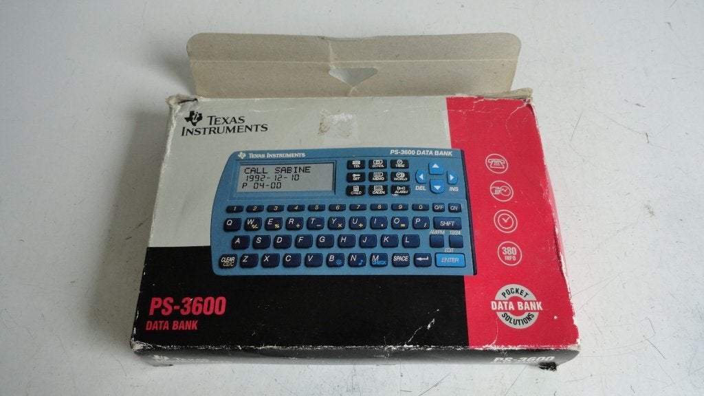 Texas Instruments PS-3600 Data Bank (1992) compleet in doos, Ophalen of Verzenden