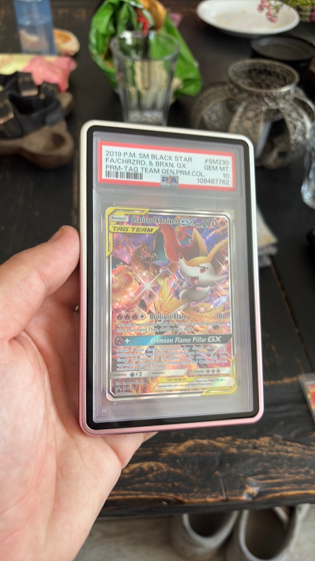 Charizard & braixen GX TAG TEAM PSA10, Ophalen of Verzenden, Zo goed als nieuw
