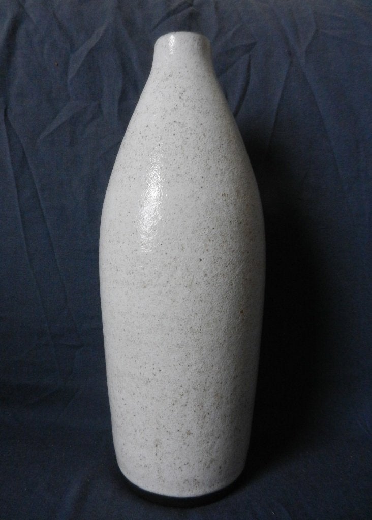 Fraaie hoge Zaalberg wit gespikkelde vaas hxd 31,4 x 11,9 cm, Ophalen of Verzenden