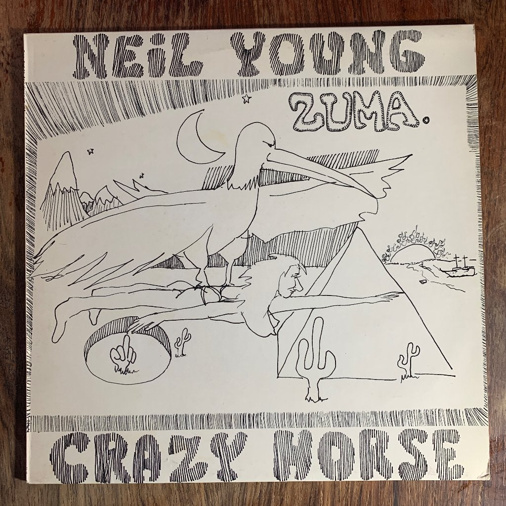 Neil Young With Crazy Horse – Zuma ORIGINEEL vinyl 1975, LP, Singer-songwriter, Gebruikt, Originele persing