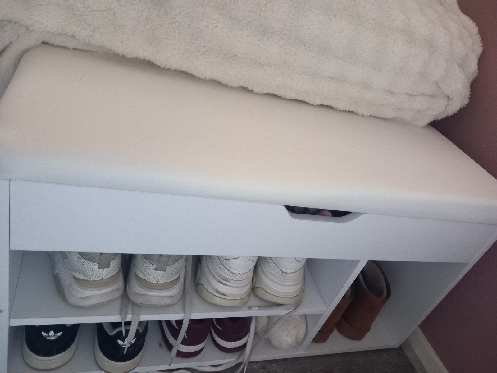 Schoenenbankje met opbergruimte, Ophalen, Gebruikt
