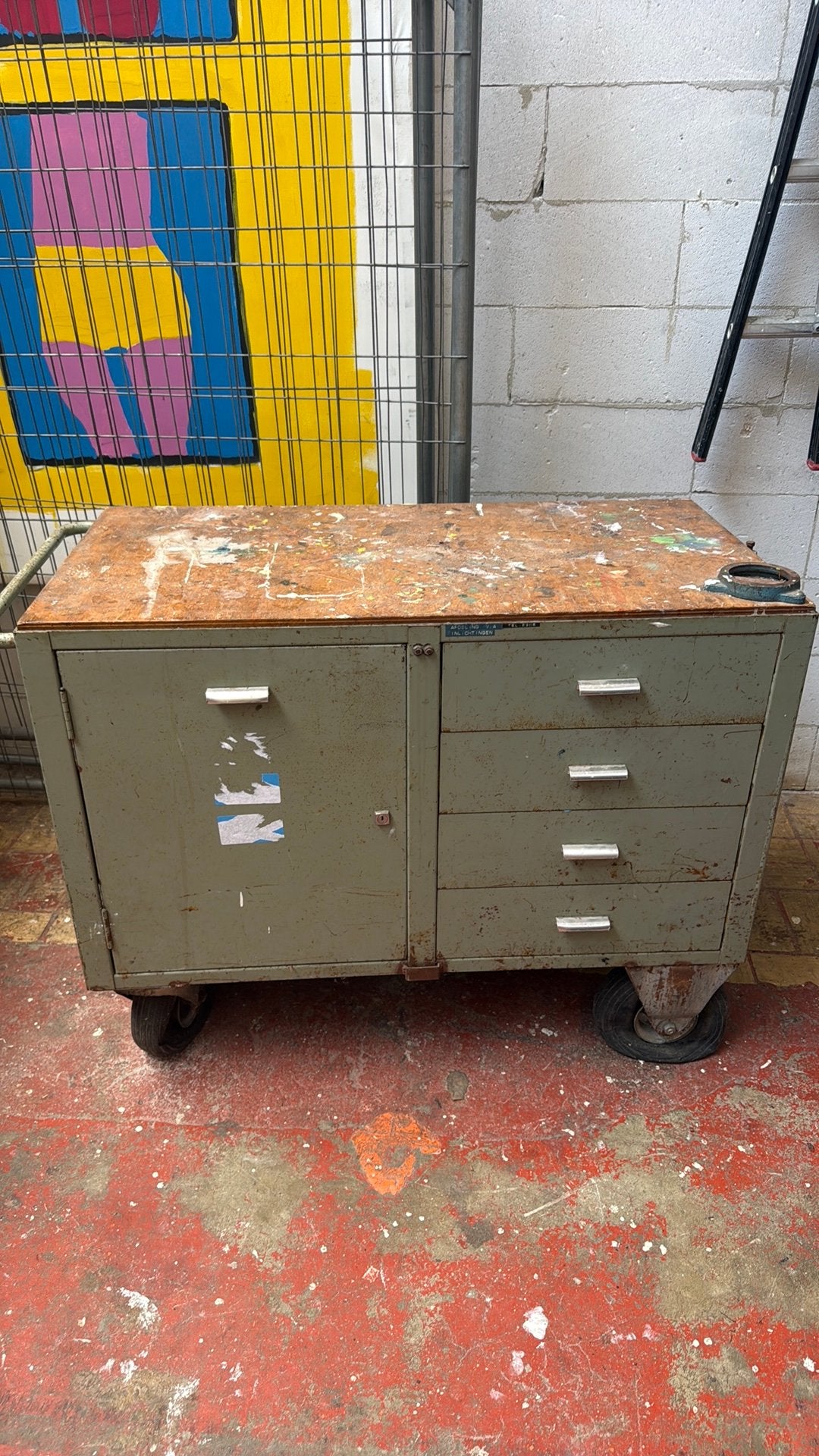 Vintage materiaal kast, Ophalen of Verzenden, Gebruikt