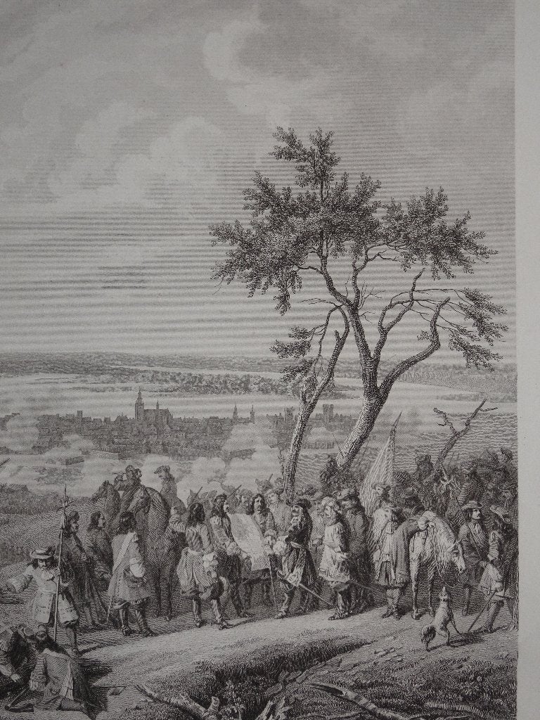 Litho Beleg van Nijmegen, 1672, naar Piquit 1838, Antiek en Kunst, Kunst | Litho's en Zeefdrukken, Lithografie, Origineel, Uniformen