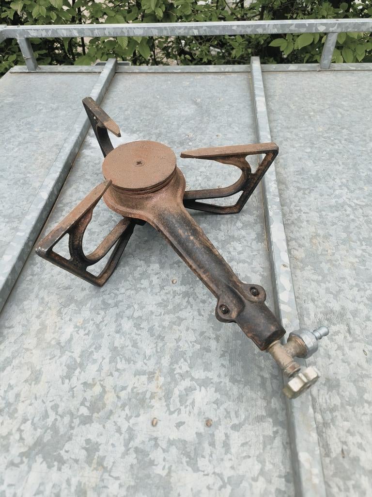 Robuuste gietijzeren gasbrander - Ideaal voor buiten koken, Witgoed en Apparatuur, Fornuizen, 3 kookzones of minder, Ophalen of Verzenden