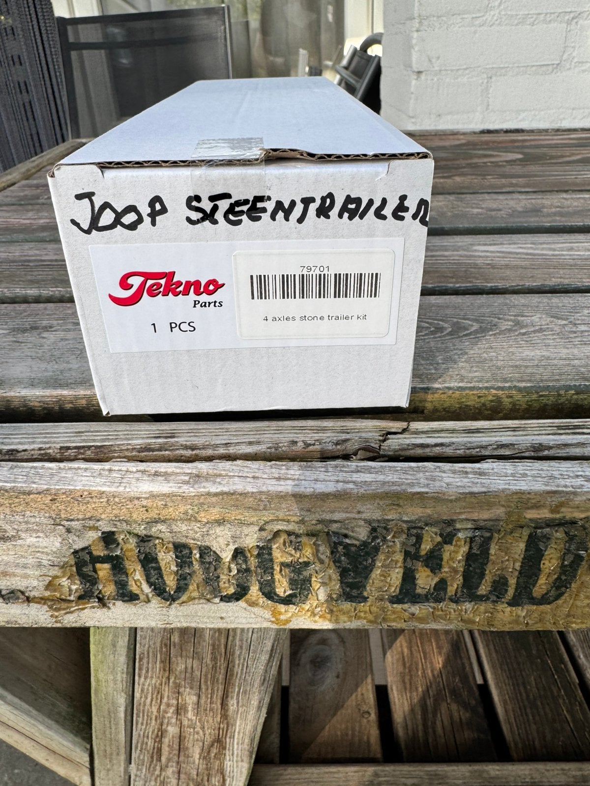 Tekno 1:50 steentrailer, Ophalen of Verzenden, Nieuw, Bus of Vrachtwagen, Tekno