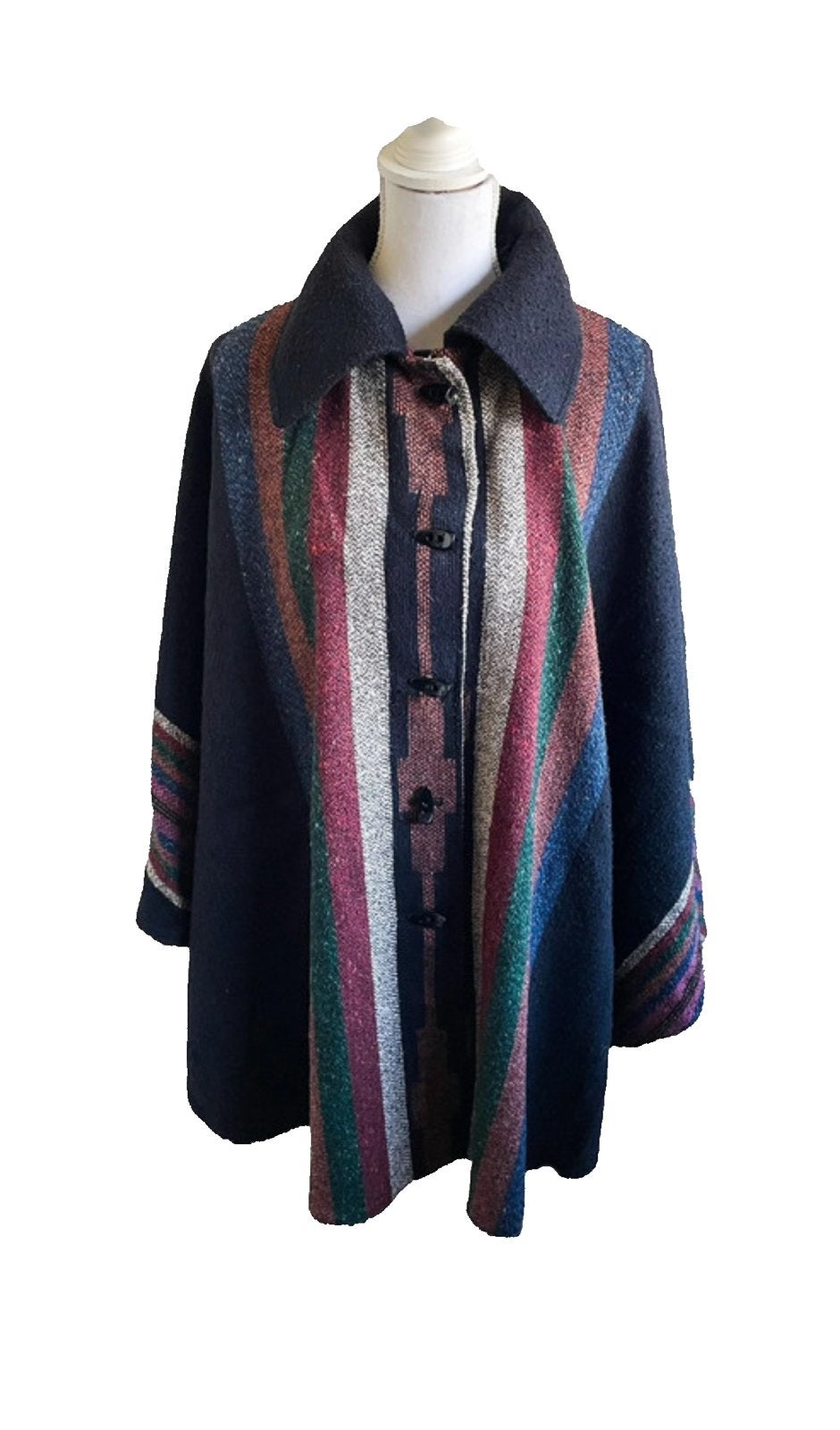 Mooie Inca Poncho One Size, Kleding | Dames, Meerkleurig, Maat 46/48 (XL) of groter, Ophalen of Verzenden, Zo goed als nieuw