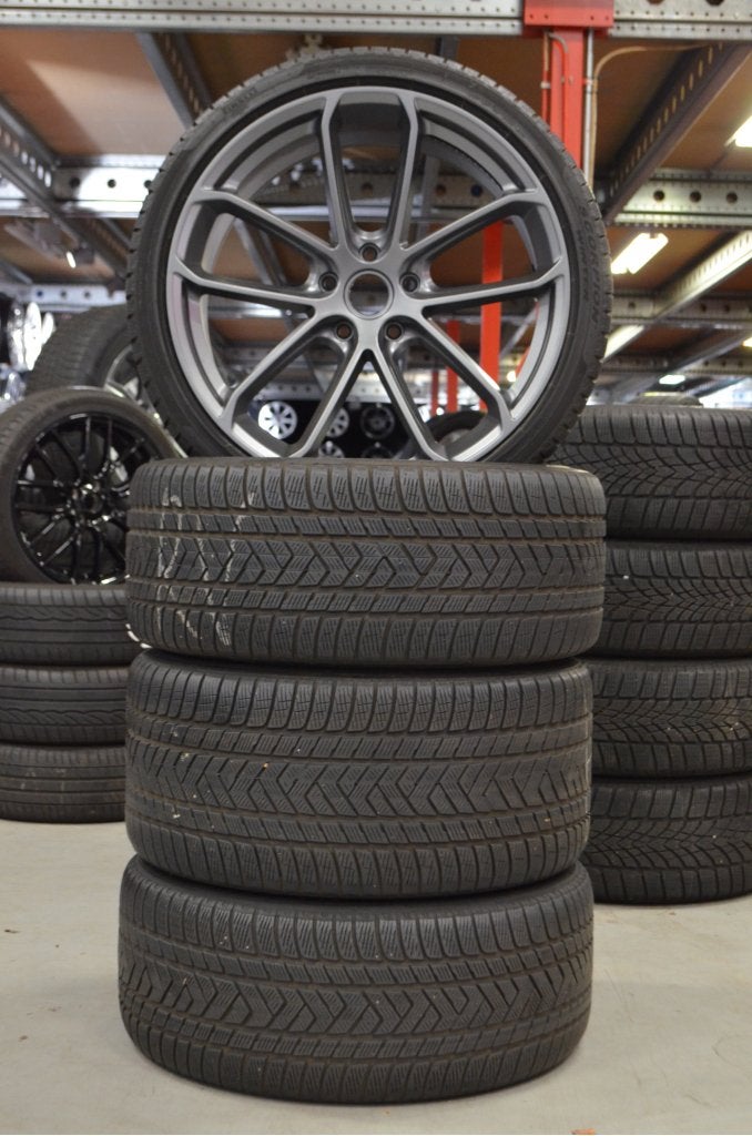 22" Winterset passend op een Porsche Cayenne Winterbanden, Niet ingevuld, Gebruikt, 285 mm, Banden en Velgen