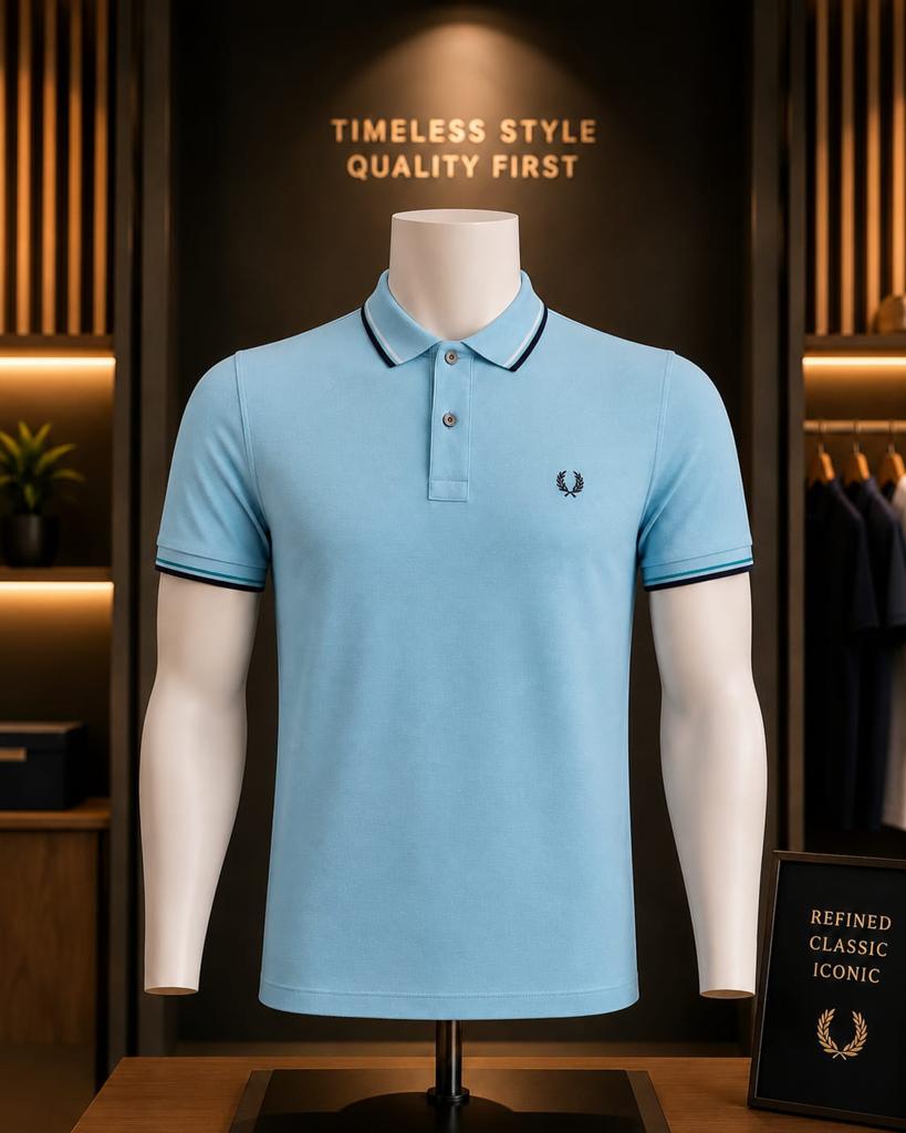 Fred perry polo - Lichtblauw - maat L, Kleding | Heren, Polo's, Ophalen of Verzenden, Nieuw, Maat 52/54 (L), Blauw