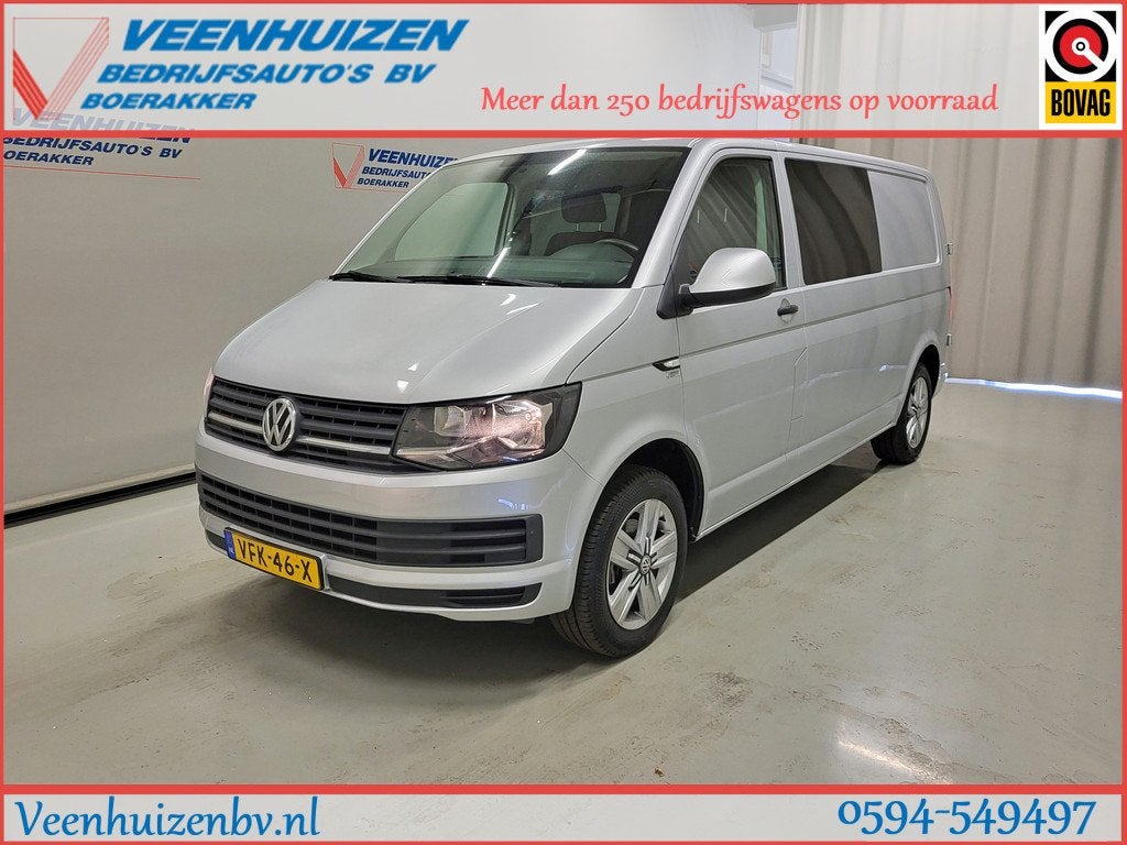 Volkswagen Transporter 2.0TDI L2/H1 Dubbele cabine Euro 6!, Auto's, Voorwielaandrijving, Gebruikt, Euro 6, 4 cilinders