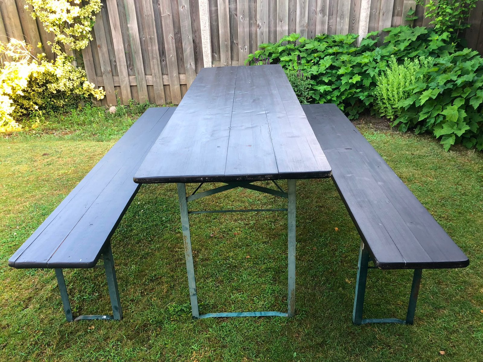 Biertafel set, Ophalen of Verzenden, Zo goed als nieuw, Rechthoekig, Hout