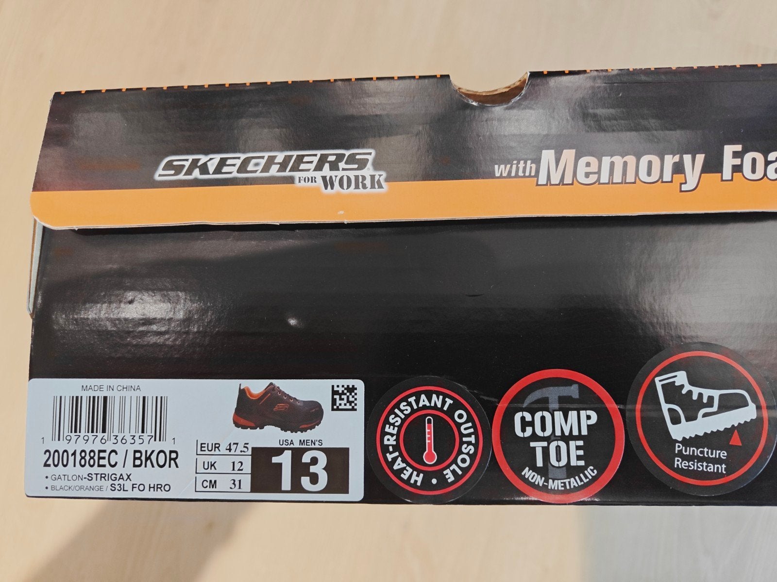 Skechers Work Comp Toe Heren Werkschoenen Maat 47.5, Kleding | Heren, Zwart, Nieuw, Ophalen of Verzenden, Skechers