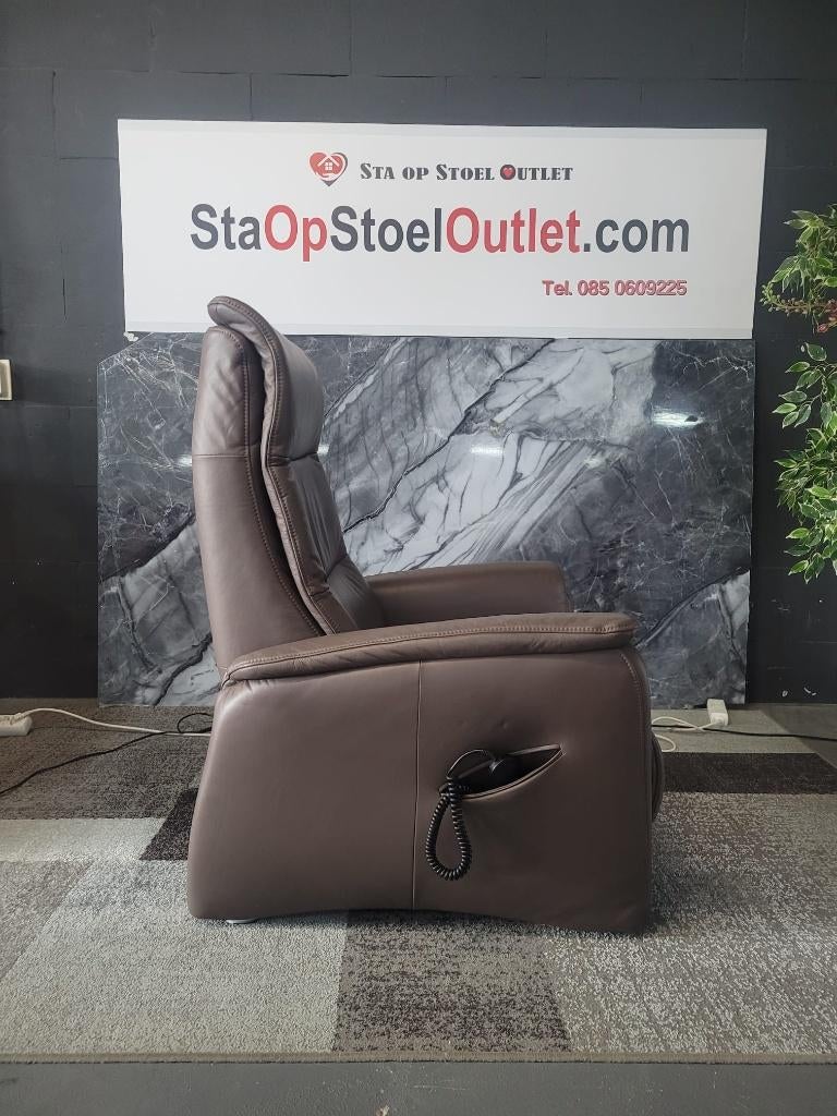 Staopstoel Hukla Leder met simpel afstandsbediening, Minder dan 75 cm, Leer, Ophalen of Verzenden, Zo goed als nieuw