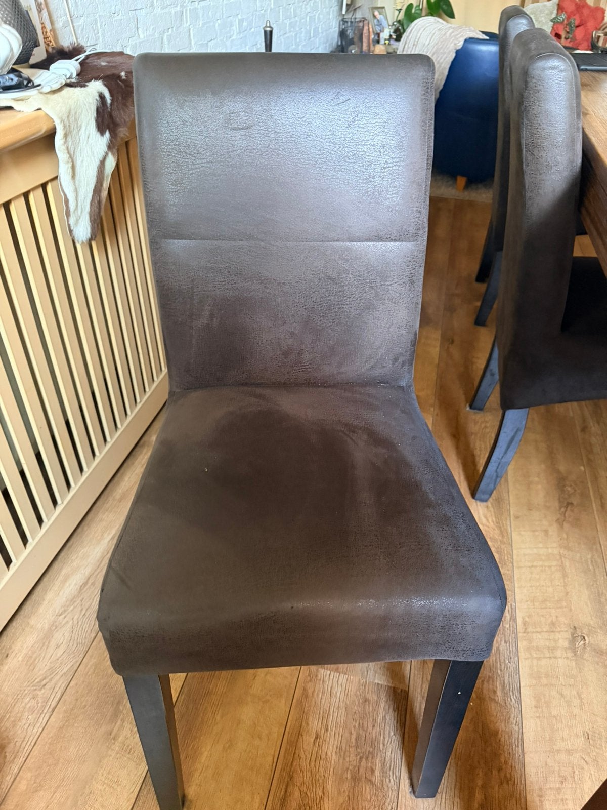 Eetkamer stoelen, Ophalen, Kunststof, Gebruikt, Grijs