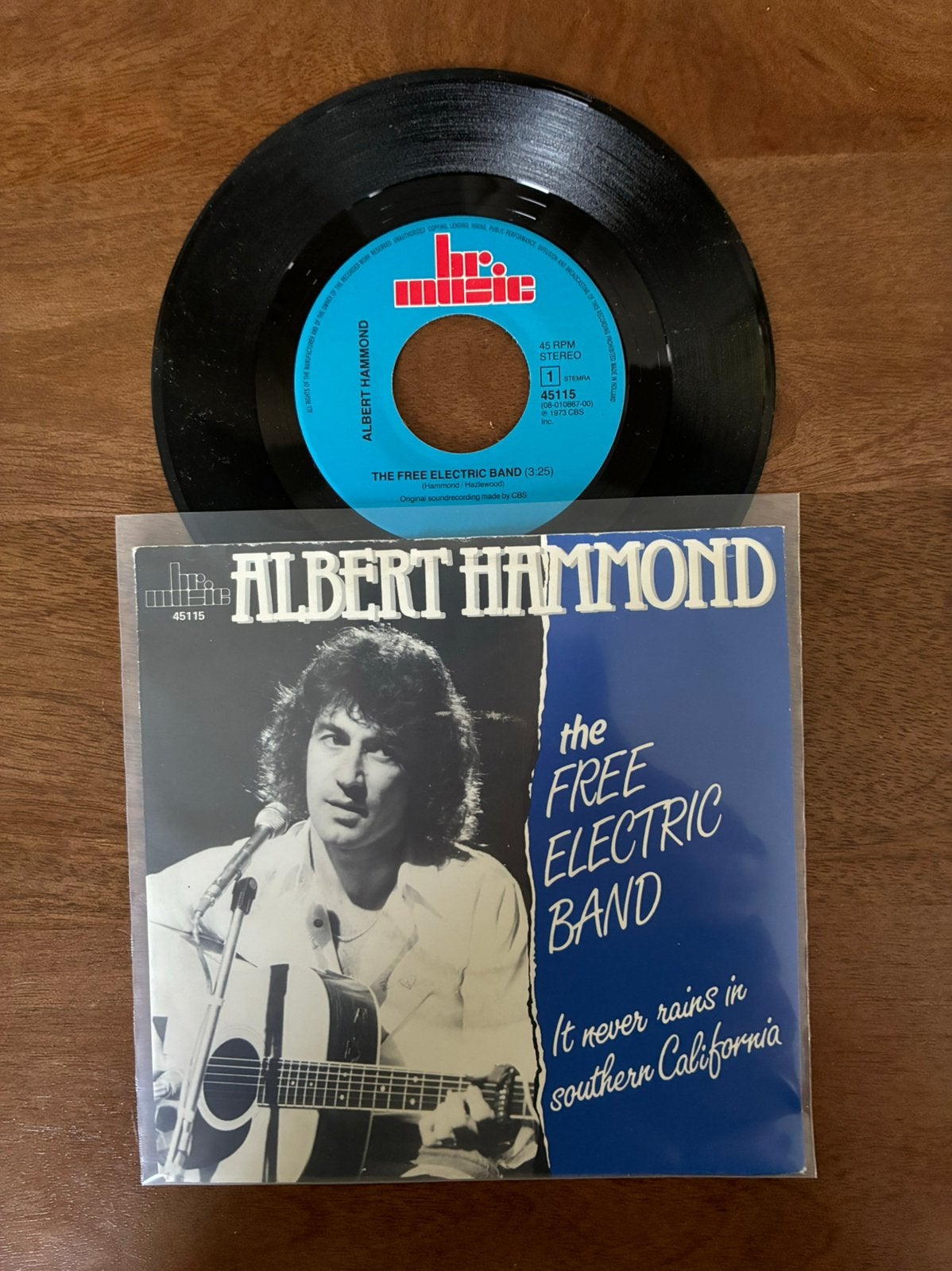 Albert Hammond - Free electric band / It never rains in …, Cd's en Dvd's, Vinyl Singles, Ophalen of Verzenden, 7 inch