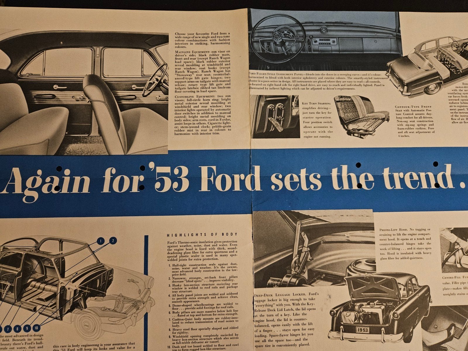 Brochure Ford 1953, Ophalen of Verzenden, Zo goed als nieuw, Ford