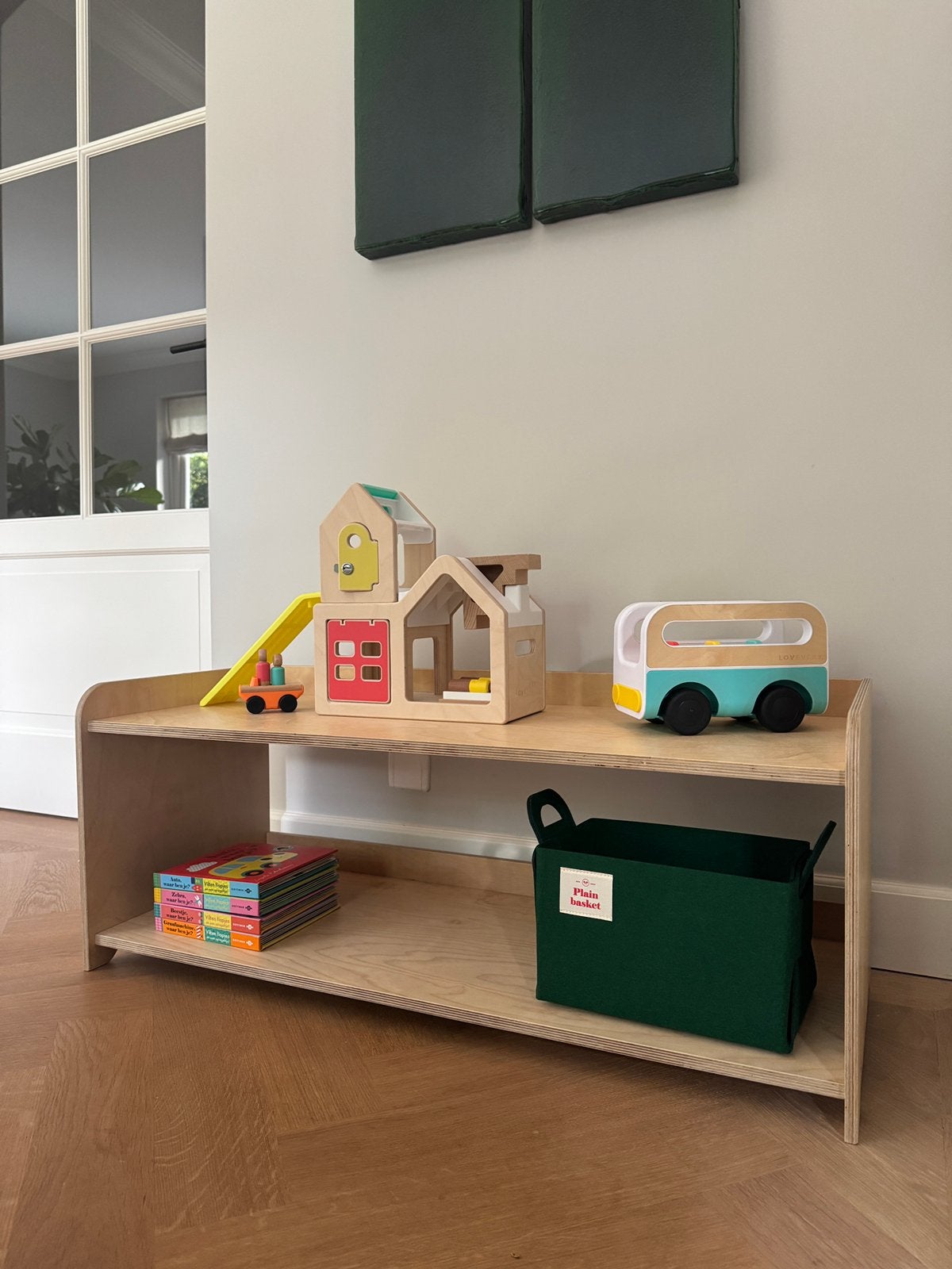 Foto 2 van Jindl Montessori speelgoedkast / speeltafel – laag