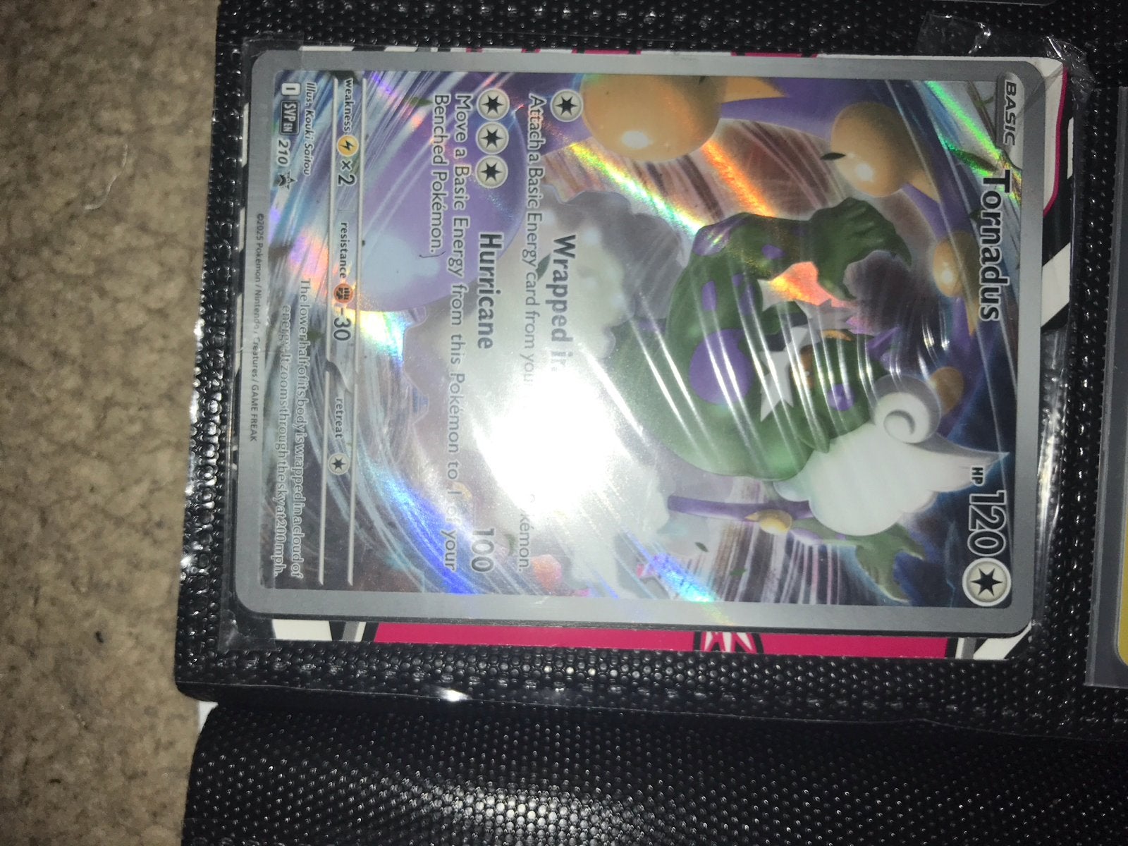 Tornadus Pokémon Kaart - Holo Rare, Ophalen of Verzenden, Zo goed als nieuw, Losse kaart, Foil